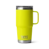 Yeti Rambler 20 oz Travel Mug w/ Stronghold lid Firefly Yellow