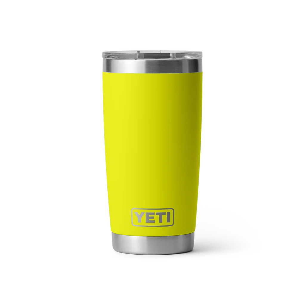 Yeti Rambler 20 oz Tumbler w/ Magslider lid Firefly Yellow