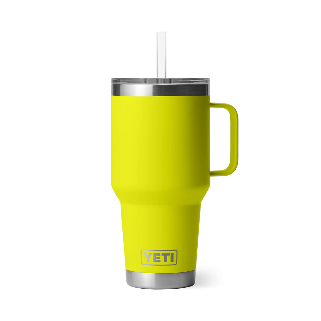 Yeti Rambler 35 oz Straw mug Firefly Yellow