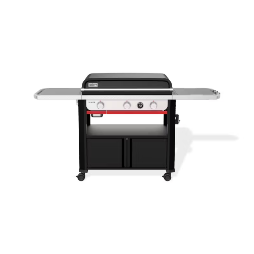 Weber - Slate Premium Griddle 30" 3 Burner - LP - Black