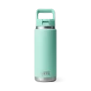 Yeti Rambler 26 oz Bottle with Straw Cap Seafoam