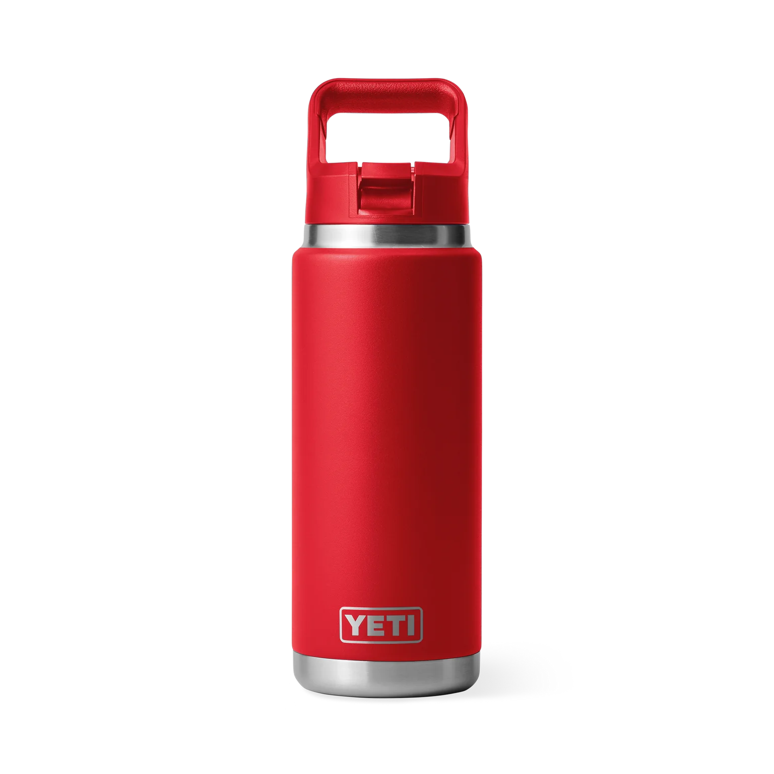 Yeti Rambler 26 oz Bottle with Straw Cap Rescue Red