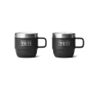 Yeti Rambler 6 oz stackable mugs 2 pack Black