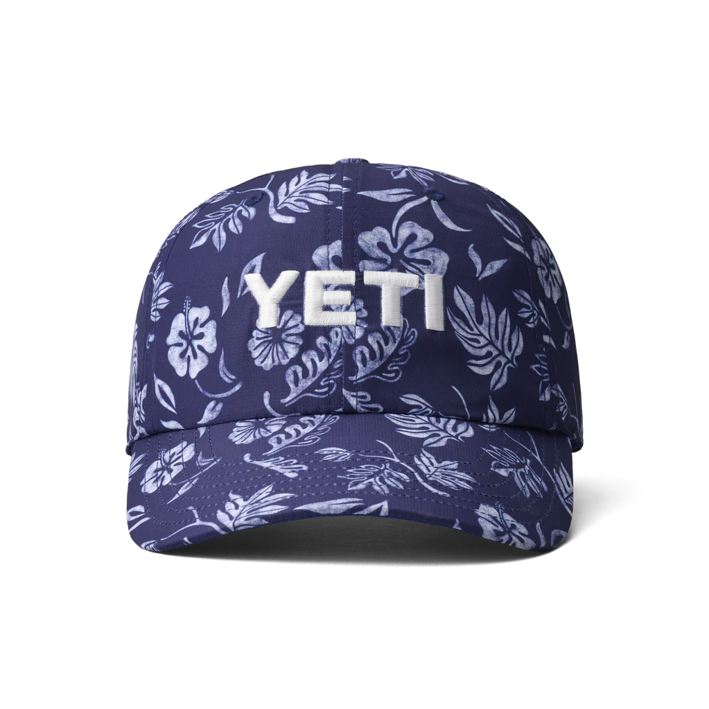 Yeti Baseball Cap Floral Print Navy