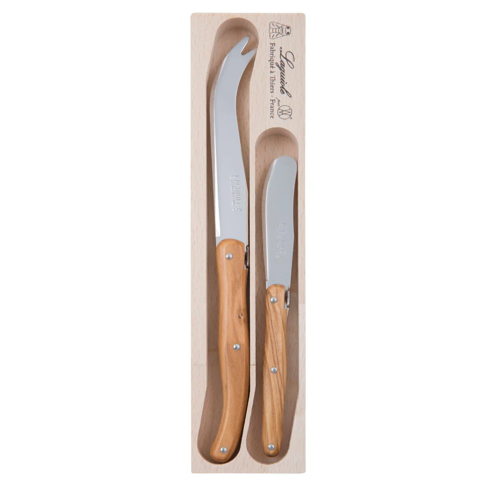 Andre Verdier - Cheese Set 2 Piece - Olive Wood