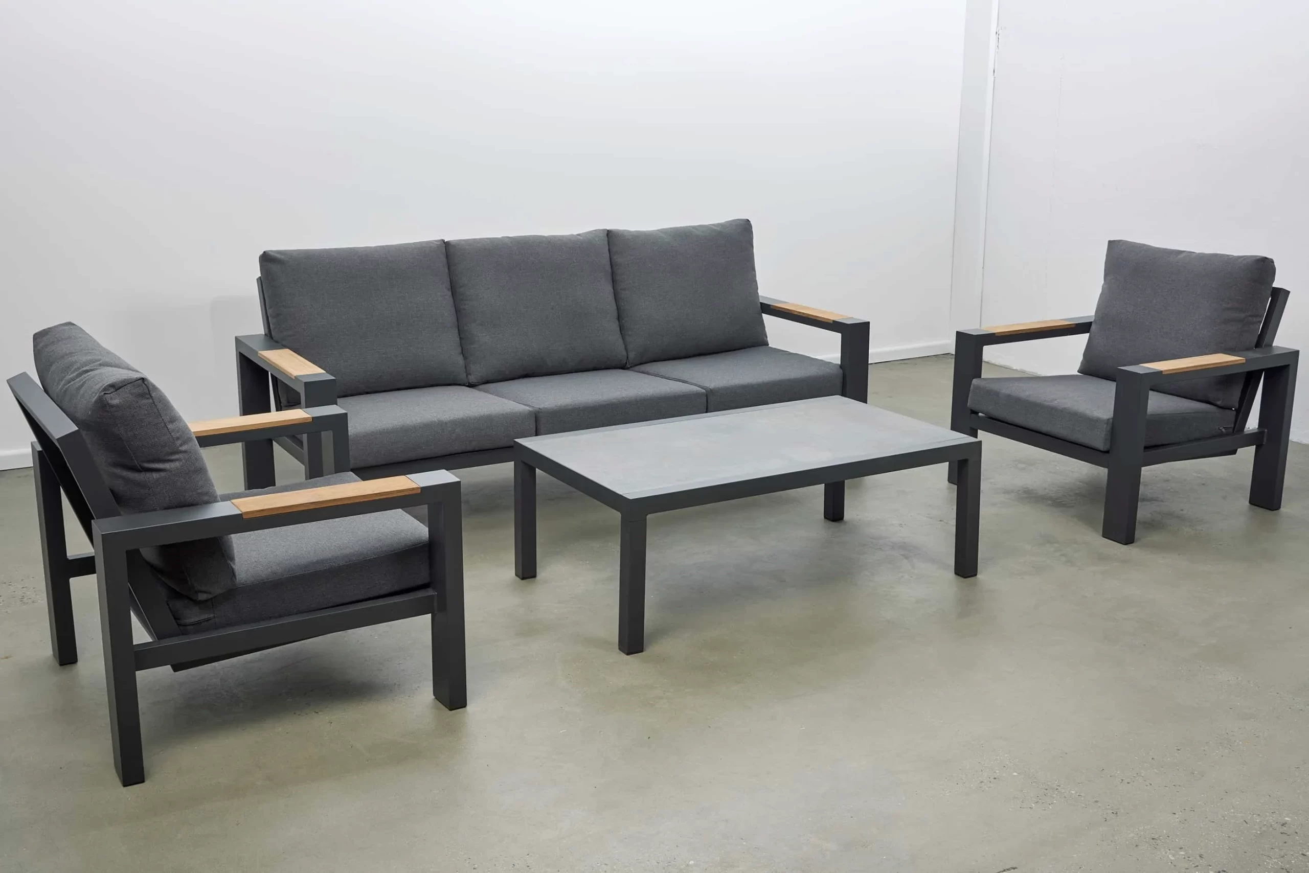 Melton Craft Aspen 4 Piece Charcoal