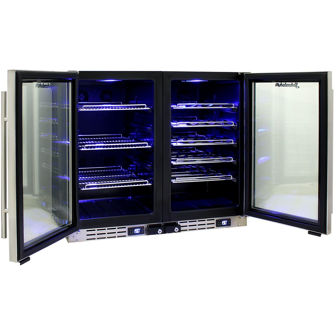 Schmick Under Bench Dual Zone Beer And Wine Bar Fridge - Model JC95B-Combo