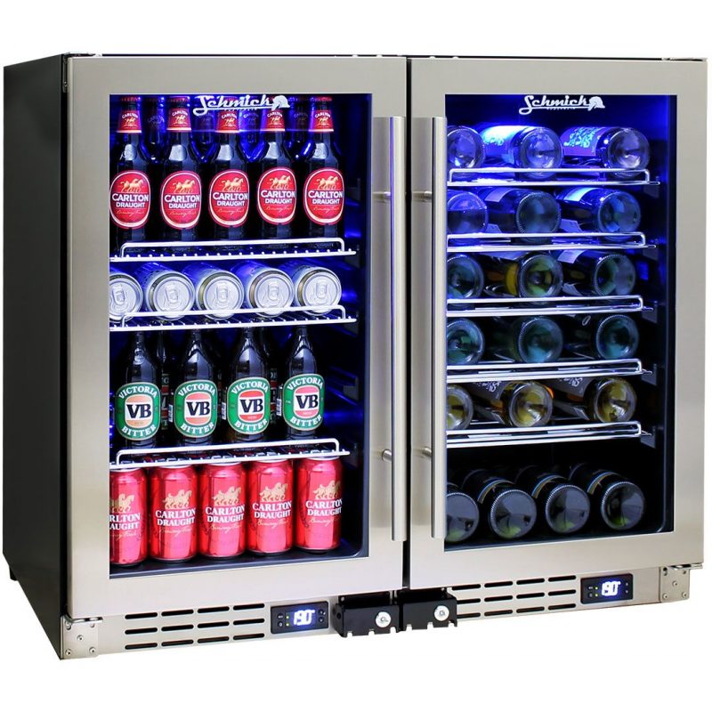 Schmick Under Bench Dual Zone Beer And Wine Bar Fridge - Model JC95B-Combo