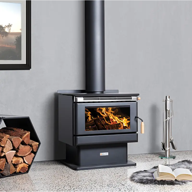Kalora - Wood Heater - Free Standing - 500C - Black - 7.9kW - up to 200m2