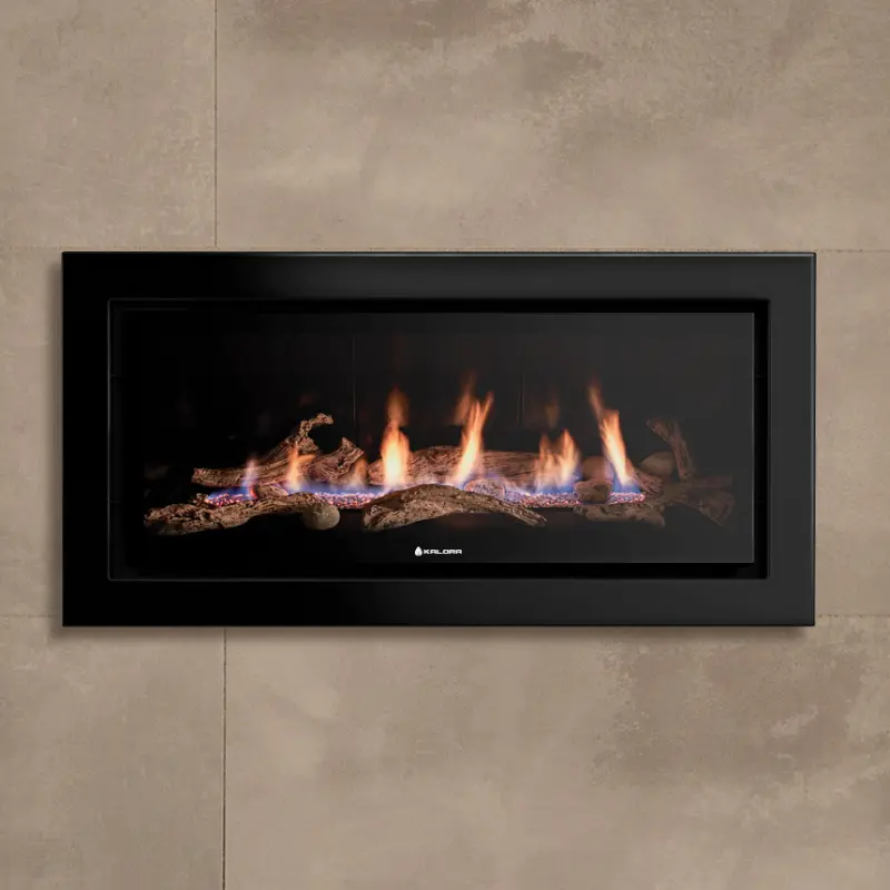 Kalora - Gas Log Heater - In-Built - Sorrento - Black Facia - up to 90m2