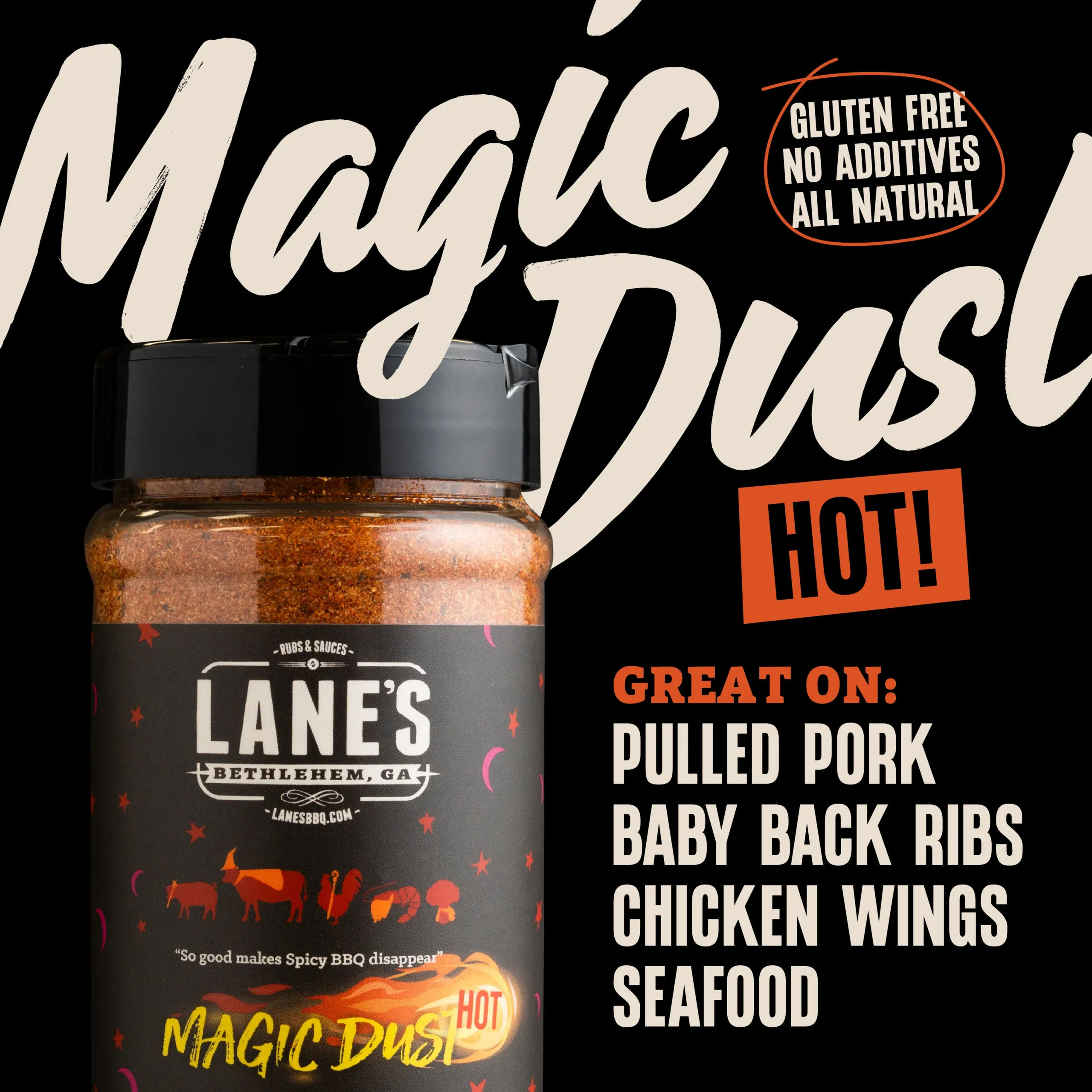 Lanes BBQ Magic Dust Hot Rub