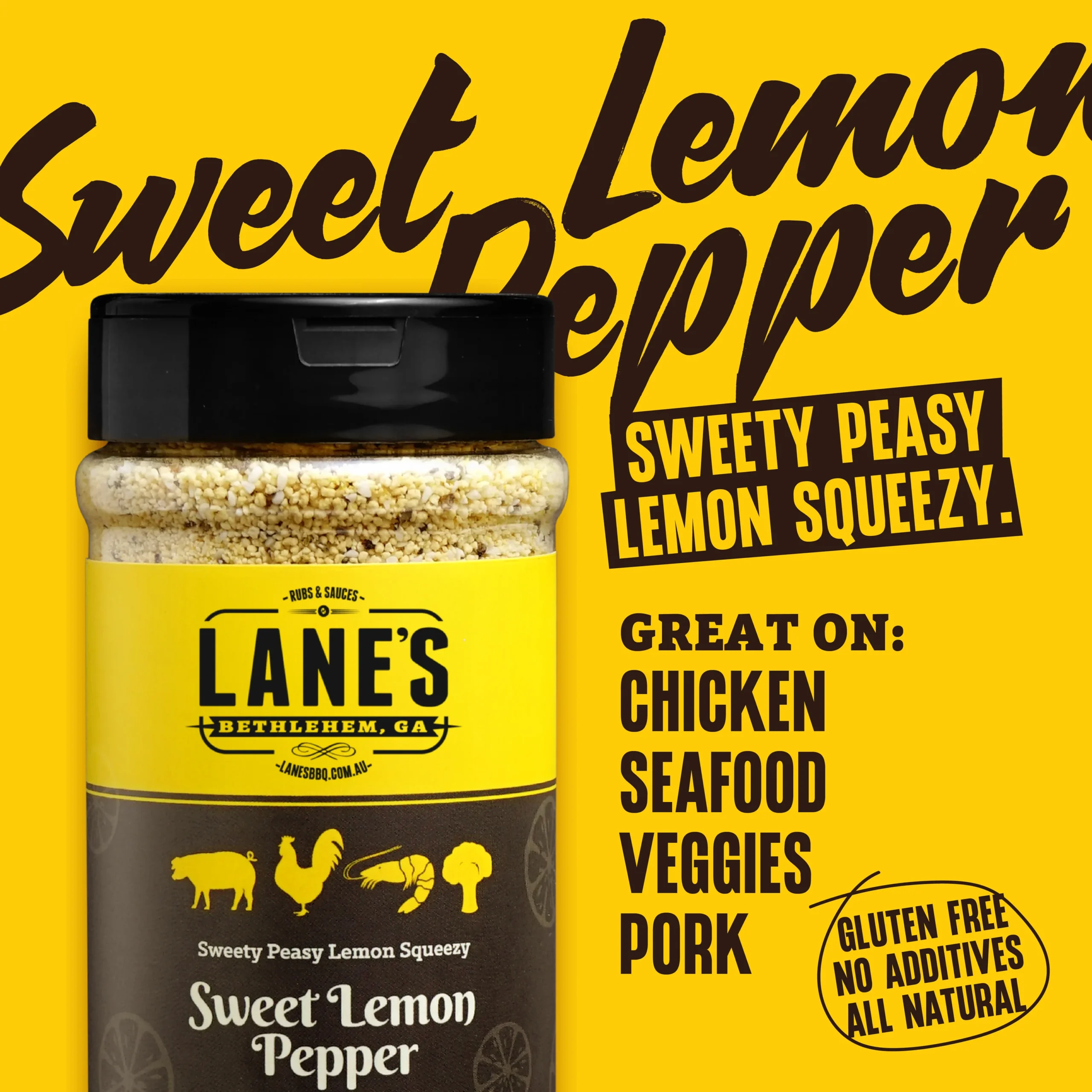 Lanes BBQ Sweet Lemon Pepper Rub