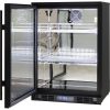 Rhino Glass Door Commercial Pub Fridge Black Left Hinged