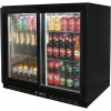 Rhino Commercial 2 Sliding Glass Door Black Bar Fridge