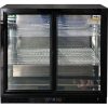 Rhino Black Glass Sliding 2 Door Bar Fridge