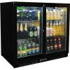 Rhino Commercial 2 Sliding Glass Door Black Bar Fridge