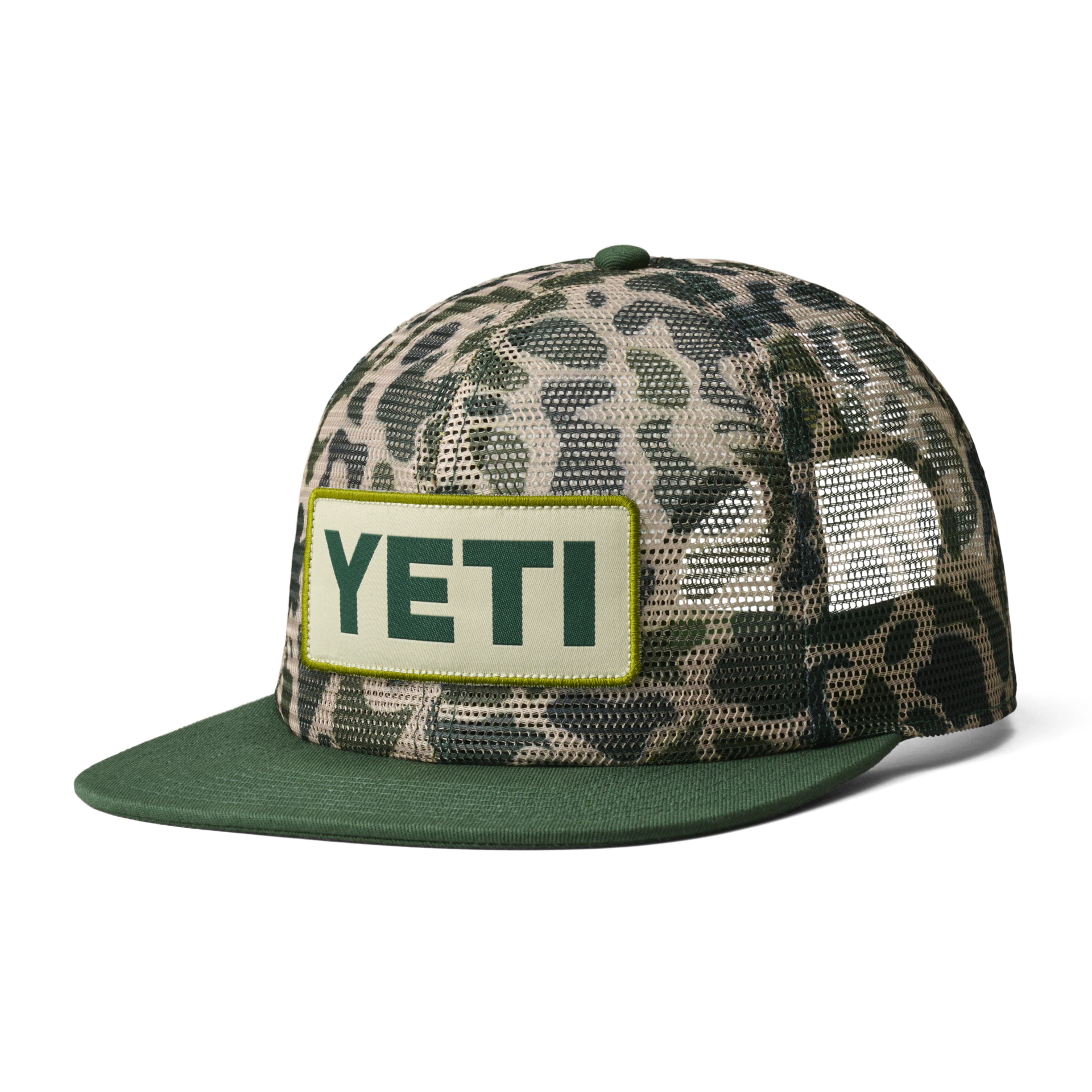 Yeti Mid Pro Flat Brim Mesh Hat Camo Green