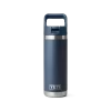 Yeti 18 oz Bottle with Colour Matched Straw Cap Navy