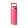 Yeti Rambler 26 oz Bottle with Straw Cap Tropical Pink