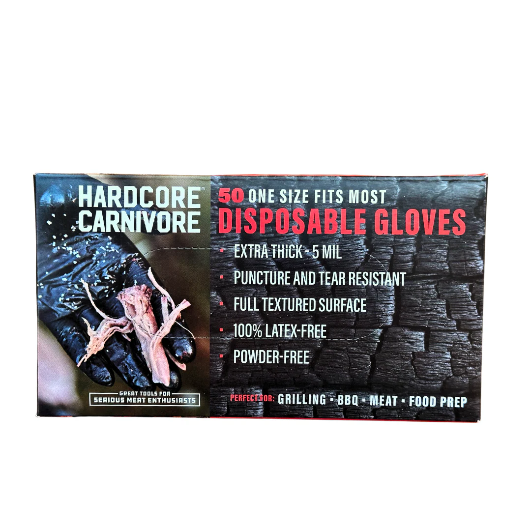 Hardcore Carnivore Extra Thick Nitrile Gloves 50 Pack