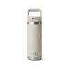 Yeti Rambler Bottle with straw cap 18 oz Cape Taupe