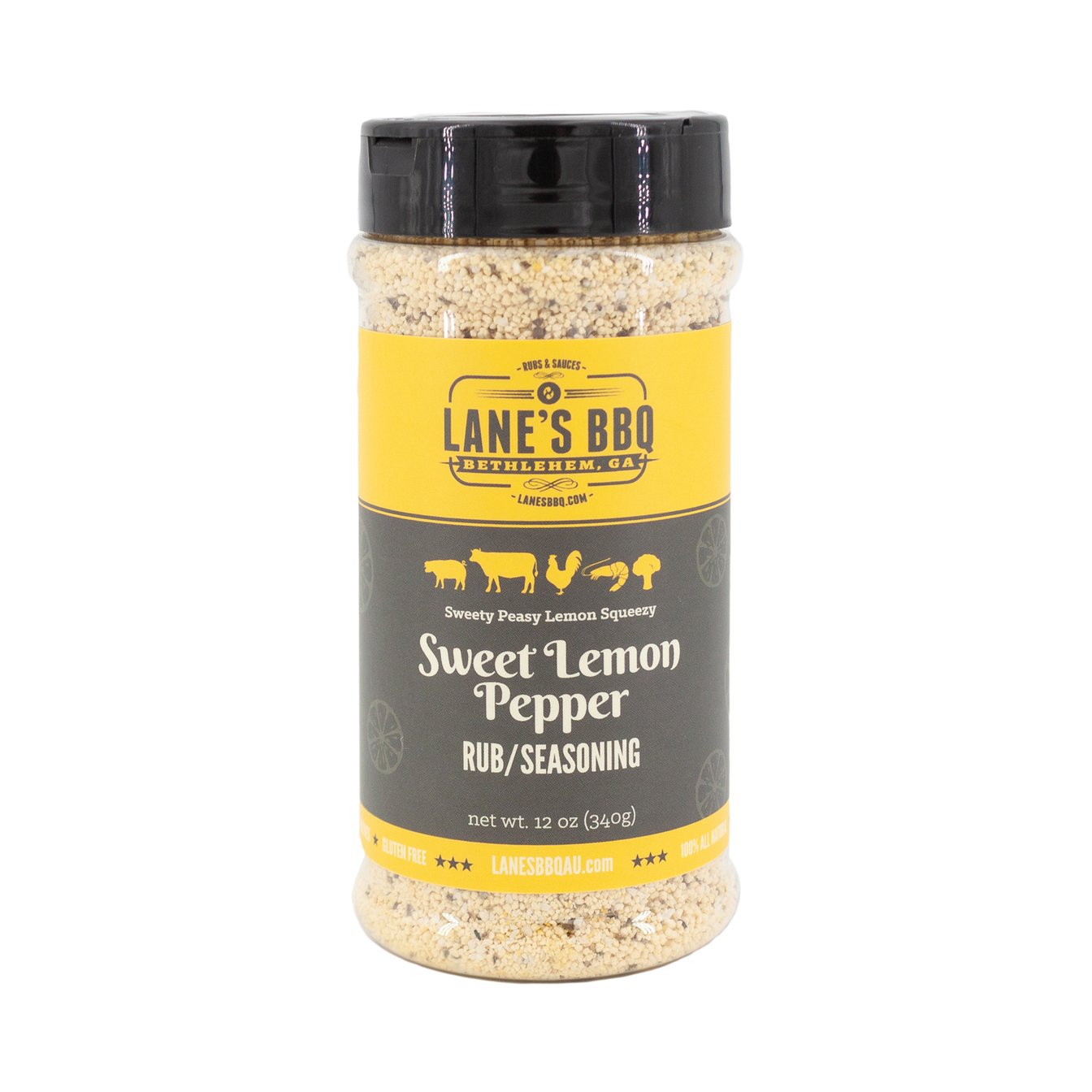 Lane's BBQ - Sweet Lemon Pepper Rub 340g